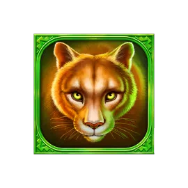 Cougar symbol in a green frame representing prairie wildlife