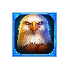 Eagle symbol in a blue frame from the animal-themed slot paytable