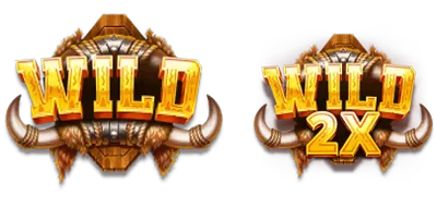 Wild symbol and Wild 2x multiplier variant from the wild frontier theme
