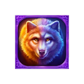 Wolf symbol in a purple frame on the buffalo slot reels